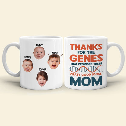 Custom Photo Kid, Good Looks, Mom, Personalized Mug, Gift For Mother