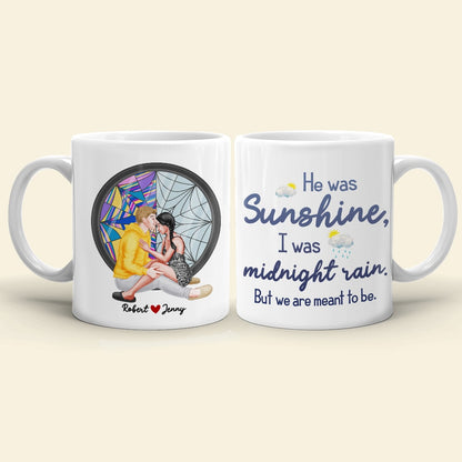Cause He Was Sunshine, I Was Midnight Rain, Personalized Coffee Mug, Couple Gifts, Valentine Gifts