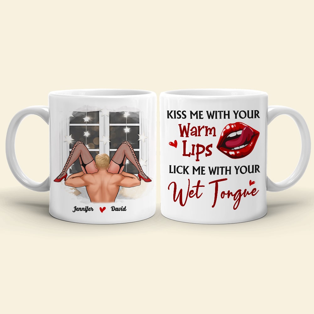 Couple, Kiss Me With Your Warm Lips, Personalized Mug, Couple Gifts