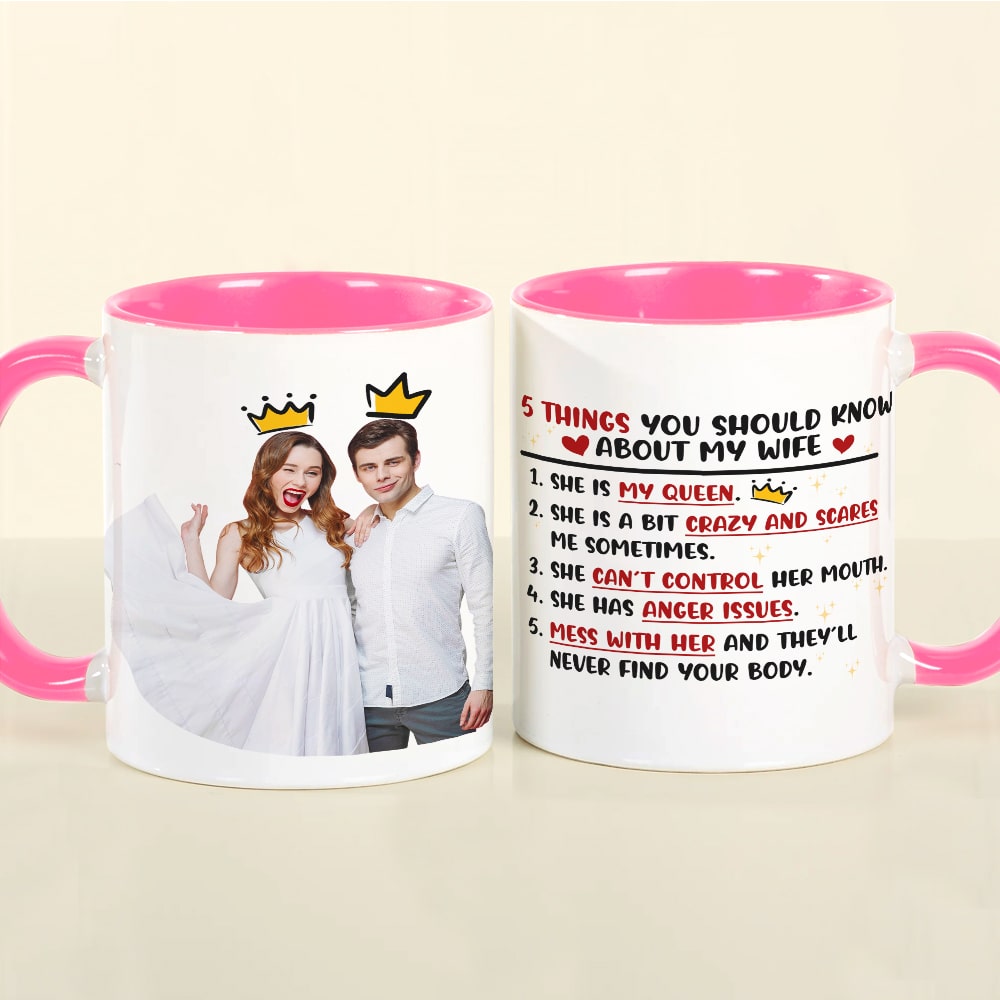Couple, 5 Things You Should Know About My Wife, Personalized Mug, Valentine Gift, Couple Gift
