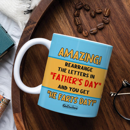 Father Day Amazing! - Personalized White Mug - Gift For Dad - Family Guys