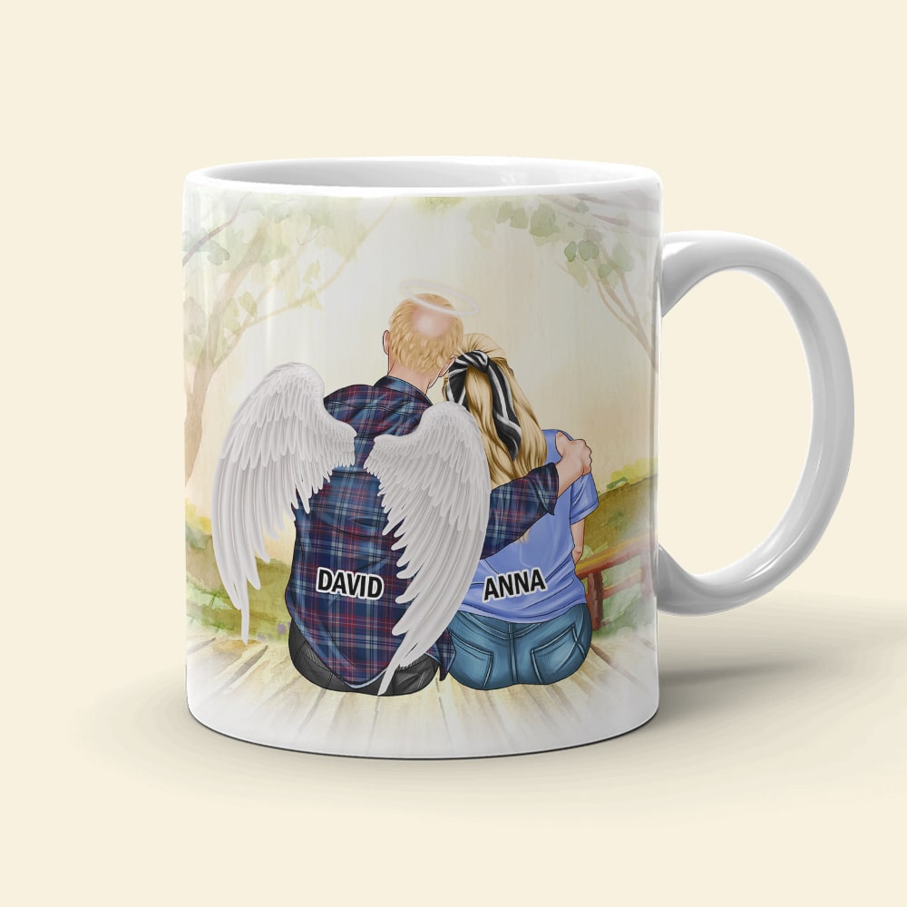 You Left Me Beautiful Memories Personalized Heaven Mug Gift For Wife