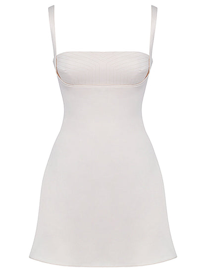 Square Neck A-line Charmaine Mini Dress