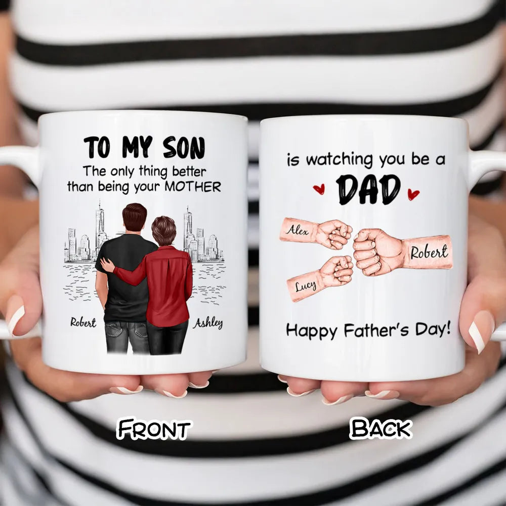 "To My Son I Will Always Carry You in My Heart" Personalized Poster, Heartfelt Gift from Mom Dad