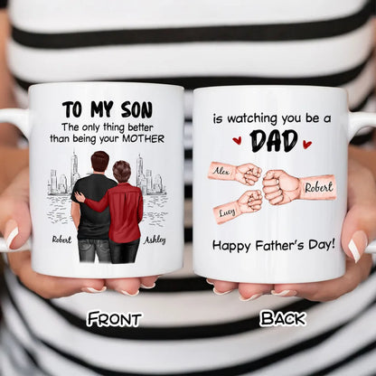 "To My Son I Will Always Carry You in My Heart" Personalized Poster, Heartfelt Gift from Mom Dad