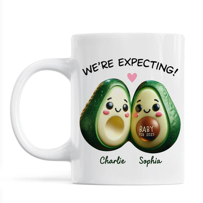 Avocado Couple Expecting Parents Pregnancy Announcement Keepsake Personalized Mug