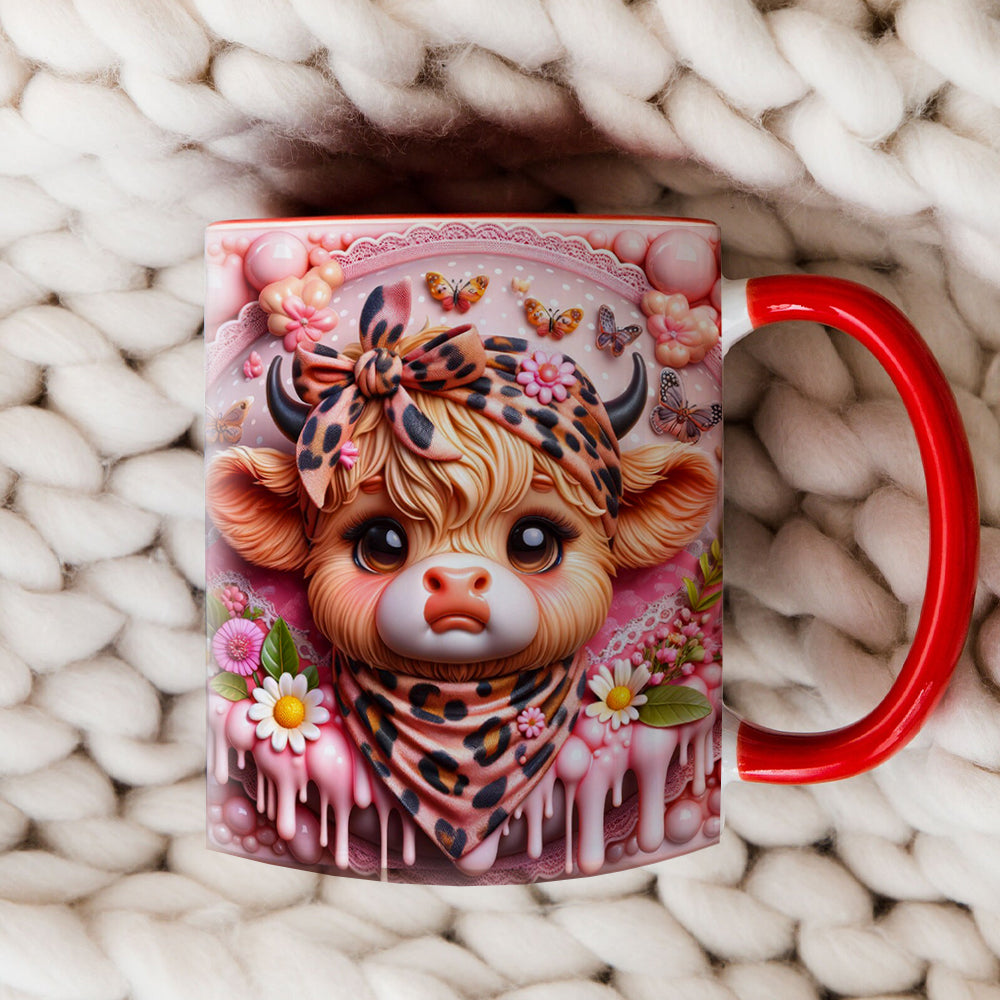 Personalized Gifts For Highland Cattle Lovers, Accent Mug 01HUTN190824 3D Christmas Highland Cattle