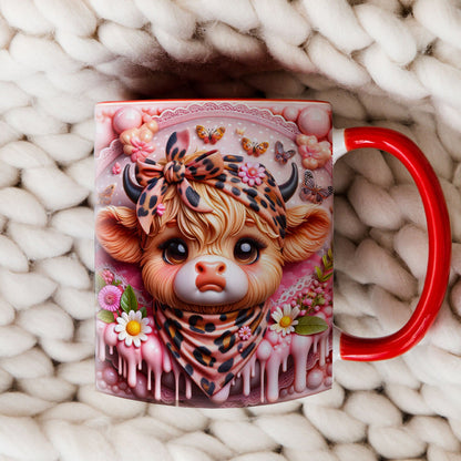 Personalized Gifts For Highland Cattle Lovers, Accent Mug 01HUTN190824 3D Christmas Highland Cattle