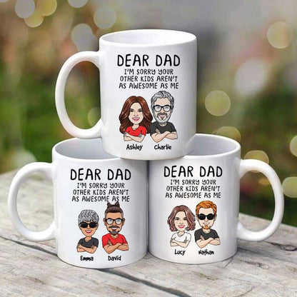Caricature Style Sorry Your Other Kids Aren't As Awesome As Me Personalized Mug