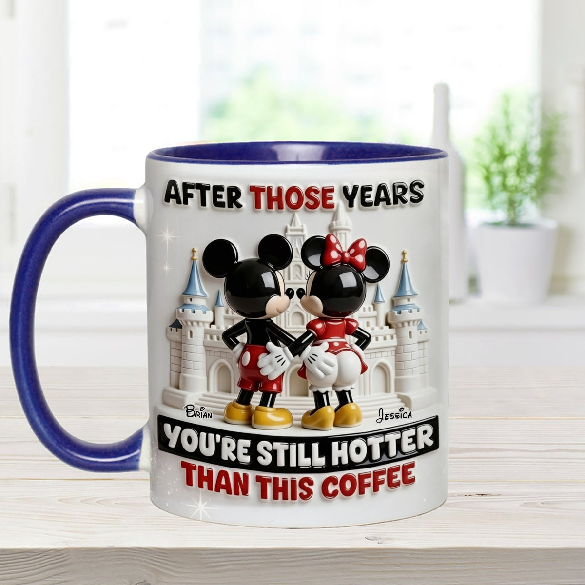 MkMo Magic Mouse You're Still Hotter Than This Coffee - Personalized Accent Mug - Gift For Couple, Fan Movies HH01