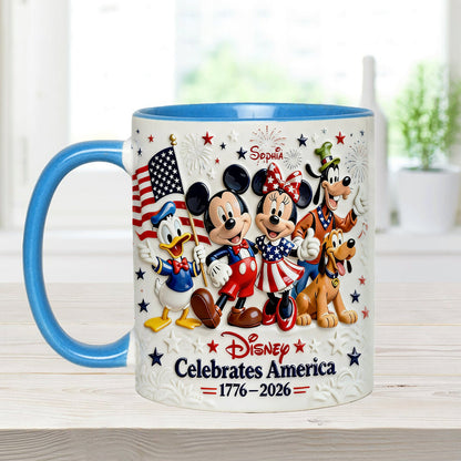 MkMo Magic Mouse Celebrate USA's 250th Anniversary - Personalized Accent Mug HH01