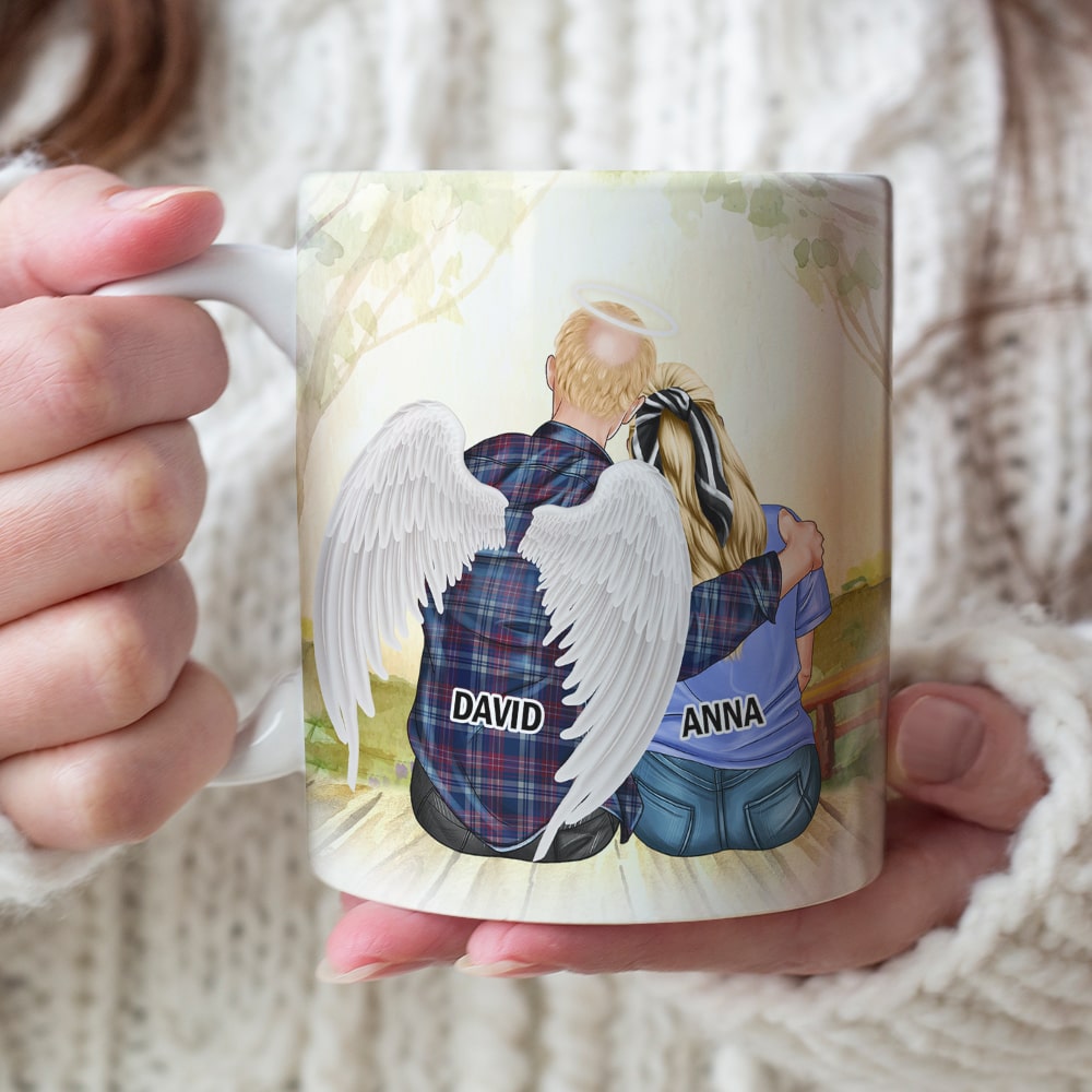 You Left Me Beautiful Memories Personalized Heaven Mug Gift For Wife