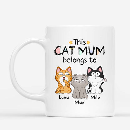 Personalized Cat Mum Mug Customizable Cat Design for Your Beloved Feline Family