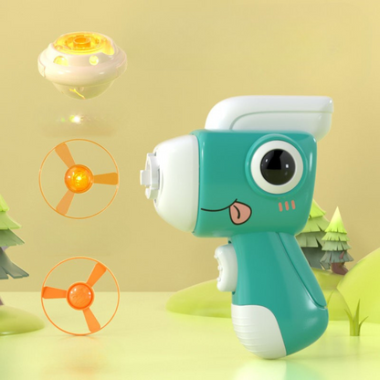 2 in 1 Dino Spinning Top and Frisbee Launcher Toy