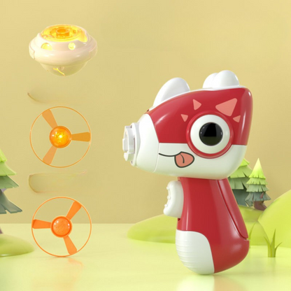 2 in 1 Dino Spinning Top and Frisbee Launcher Toy
