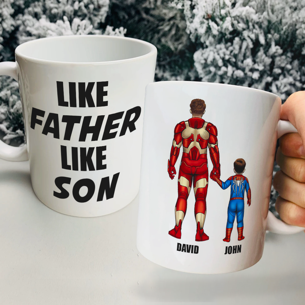 Like Father Like Son Personalized Mug, Gift For Family