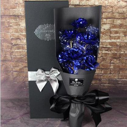 24K Golden Foil Rose Bundle