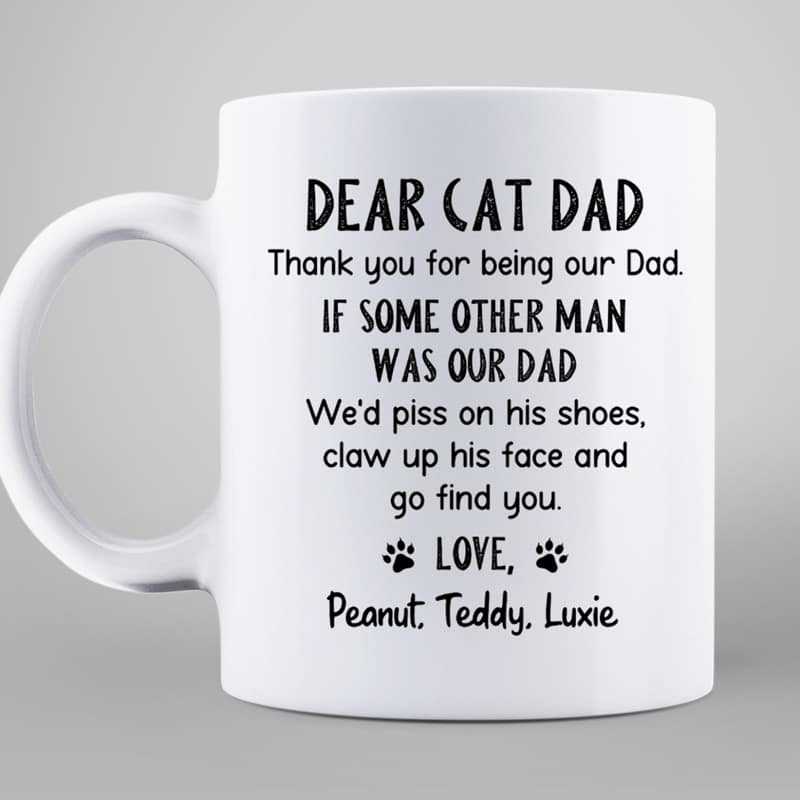 Thank You Cat Dad Backpack Personalized Mug