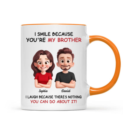 My Sister Brother Funny - Personalized Mug - Funny Gift For Sibling Brother Sister