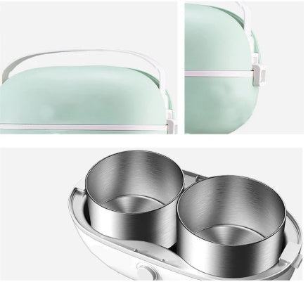 Portable Cooking Electric Lunch Box Stainless Steel