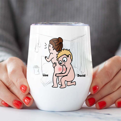 Best Couple Make Love, Personalized Naughty Couple Mug Wine Tumbler Accent Mug
