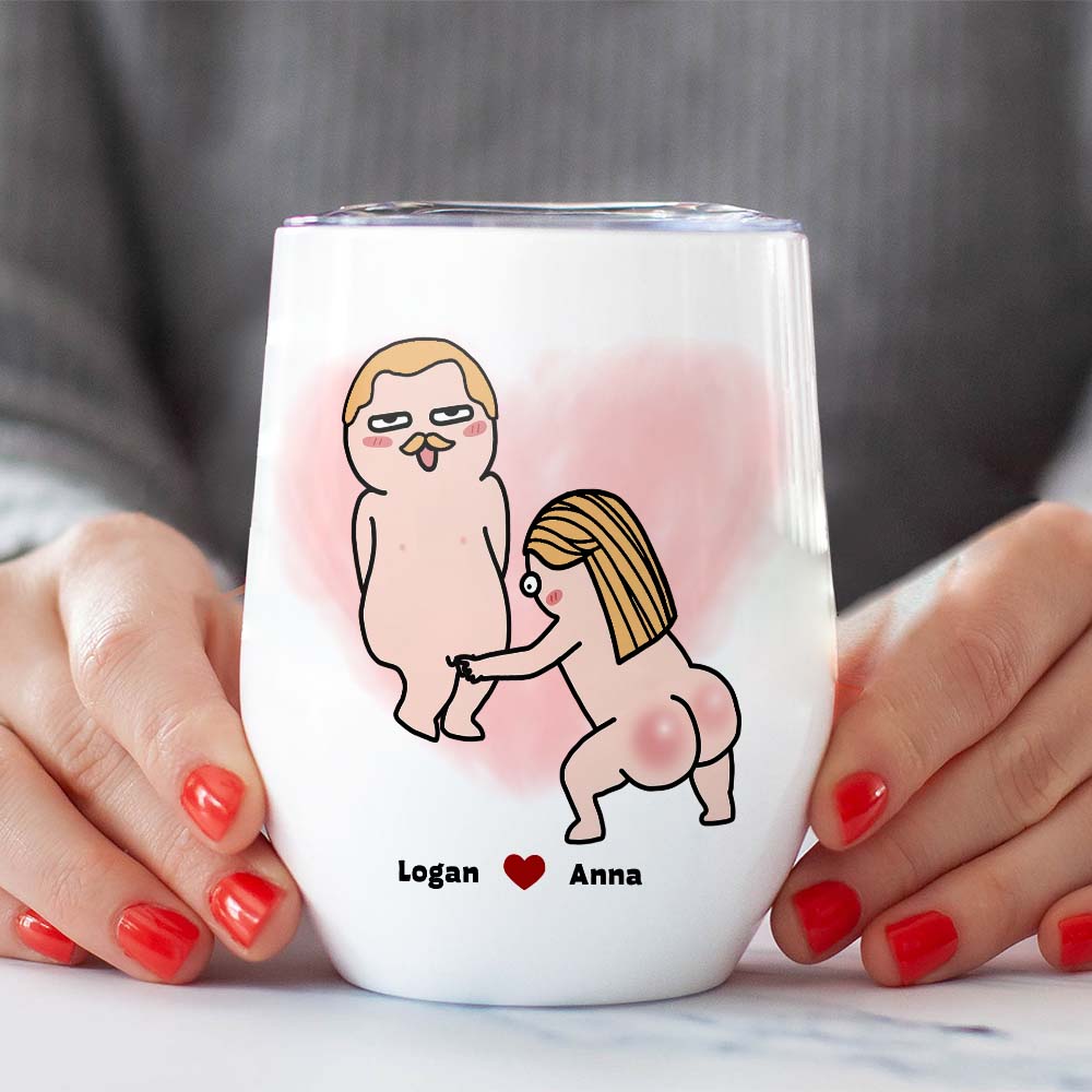 My Wife Loves My Cock, Personalized Naughty Couple Mug Wine Tumbler Accent Mug