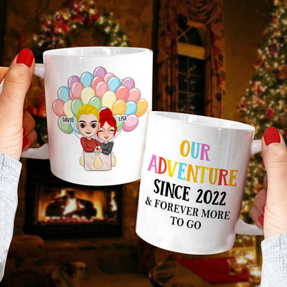 Personalized Couple Gift, Anniversary Couple Cheer White Mug, Gift For Couple