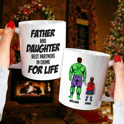 Father And Son Best Partners In Crime For Life Personalized Mug, Gift For Family