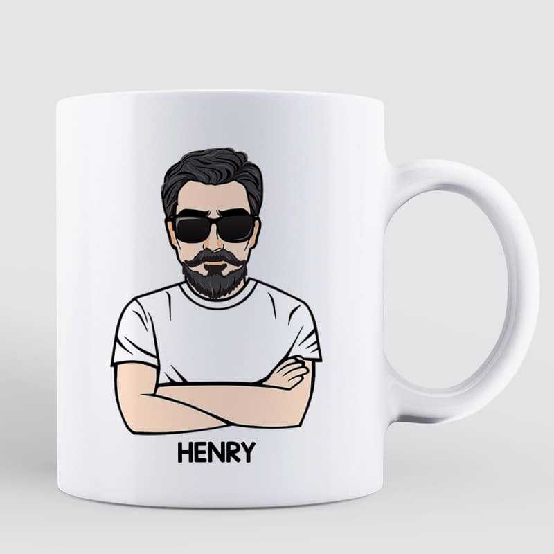 Repeating Name Gift For Him Dad Father's Day Personalized Mug