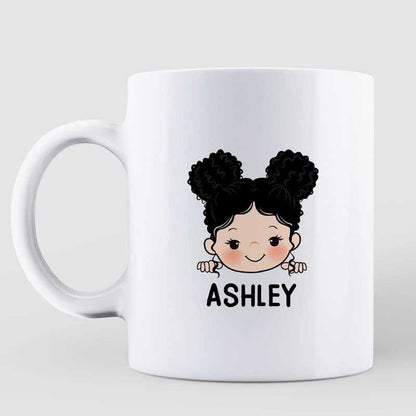Started From Your Balls Peeking Kids Father's Day Gift Personalized Mug