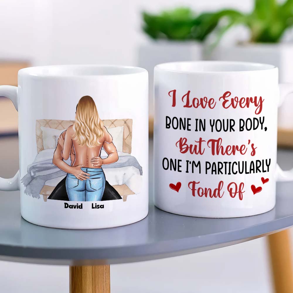 I Love Every Bone In Your Body, Naughty Couple Make Love Happy Valentine's Day White Mug