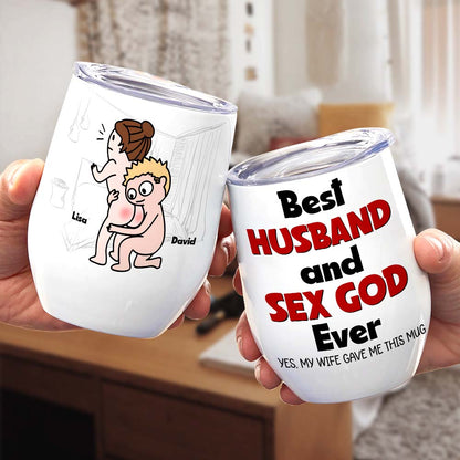 Best Couple Make Love, Personalized Naughty Couple Mug Wine Tumbler Accent Mug