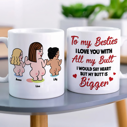 To My Besties I Love You With All My Butt, Besties Dancing Beach