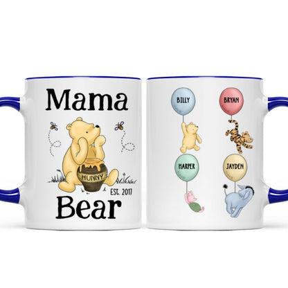 Mama Bear Est. Cute Characters With Balloon Mother's Day Gift For Mom Grandma Auntie Personalized Mug