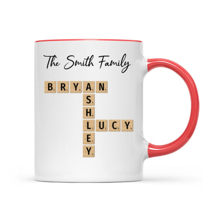 Custom Text Create Your Own Crossword Puzzle Gift For Family Friends Personalized Mug