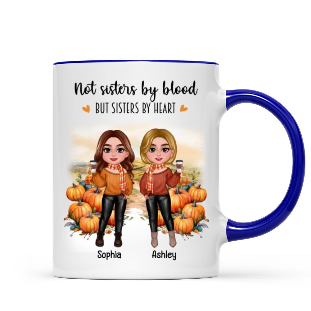 Fall Season Pumpkin Patch Besties Sisters Personalized Mug