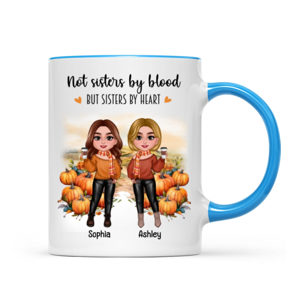 Fall Season Pumpkin Patch Besties Sisters Personalized Mug