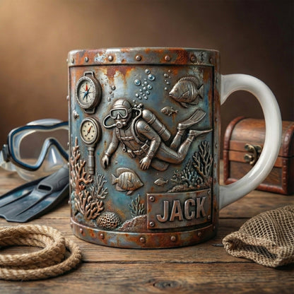 Ocean Adventure Coffee Mug - Personalized Gifts For Scuba Diving Lovers 04tglu151225
