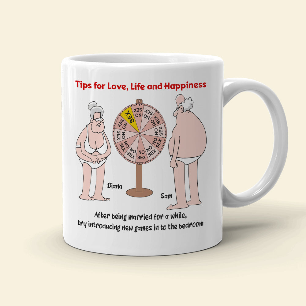 Tips For Love Personalized Mug, Couple Gift