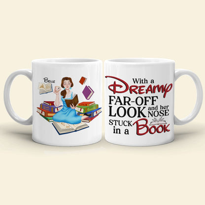 Her Nose Stuck In a Book, Personalized Coffee Mug, Gift For Book Lover, 06HUPO301123PA, 221223