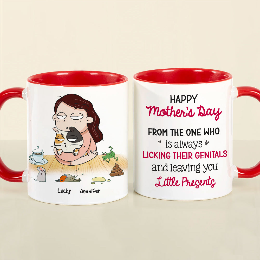 From The One Who Is Always Licking Their Genitals, Personalized Mug, Gift For Cat Lovers