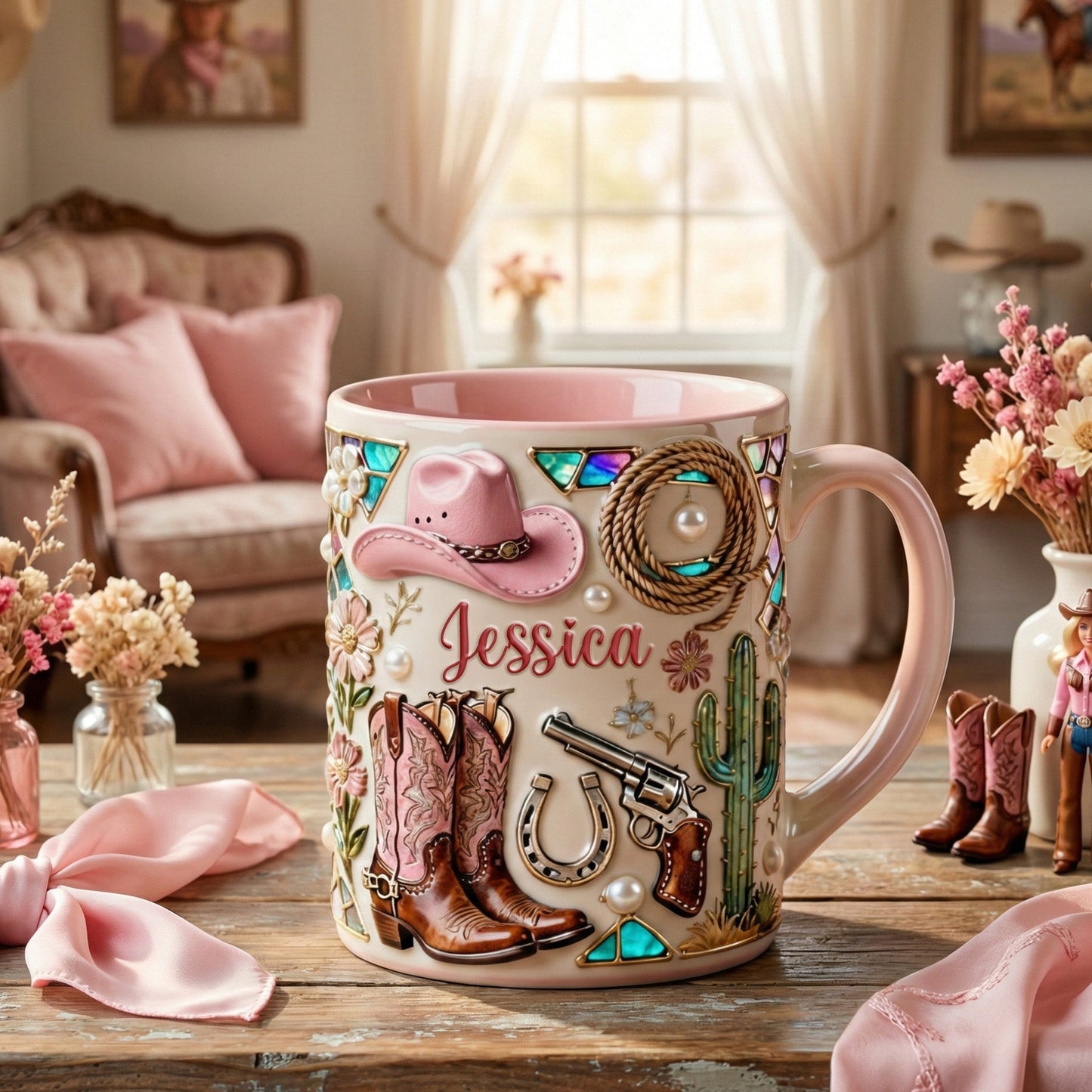 Cowgirl Accent Mug - Personalized Gifts For Cowgirl 05hymg230126