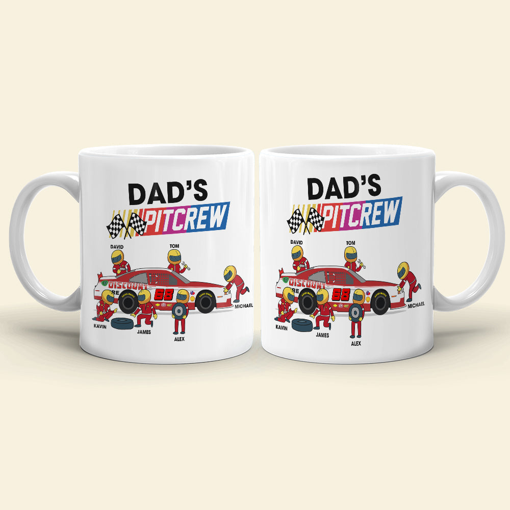 Dad's Personalized Racing Mug, Gift For Father, Grandpa