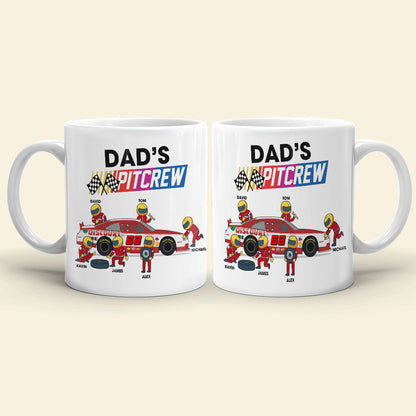 Dad's Personalized Racing Mug, Gift For Father, Grandpa