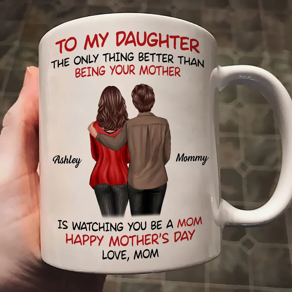 Custom Motherly Love Mug | Personalized Gift Cup for Mom or Daughter