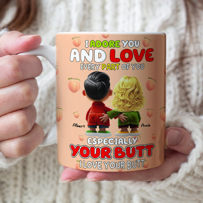 Personalized Gifts For Couples Coffee Mug I Adore And Love Every Part Of You 02OHLU240125