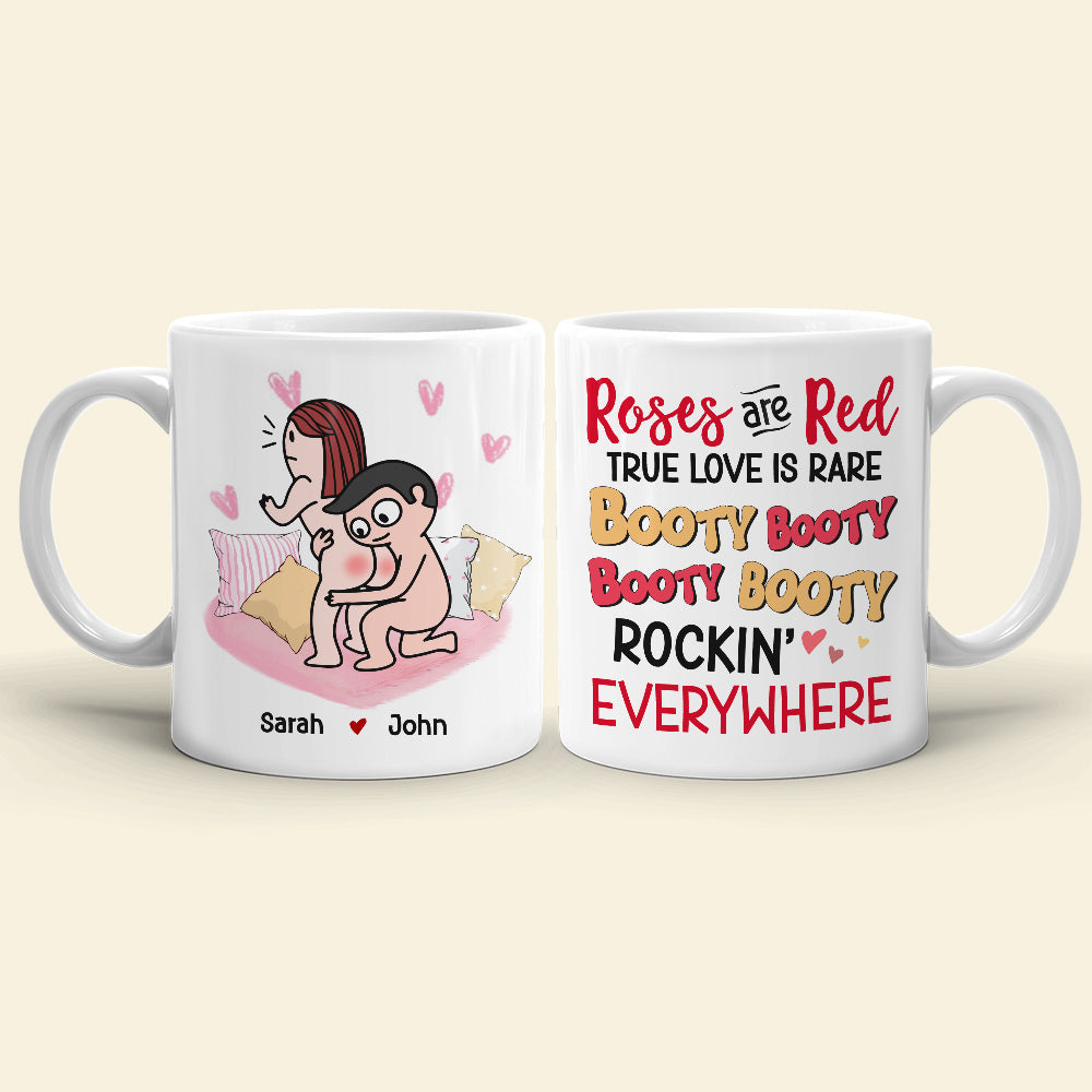 Roses Are Red, True Love is Rare, Personalized Couple Mug, Gift For Couple