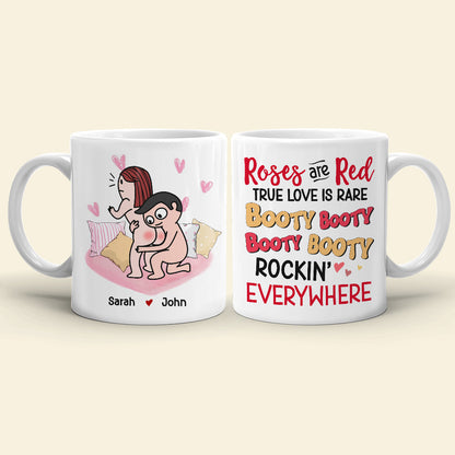 Roses Are Red, True Love is Rare, Personalized Couple Mug, Gift For Couple