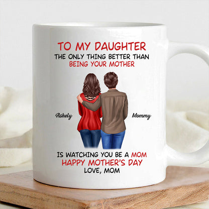 Custom Motherly Love Mug | Personalized Gift Cup for Mom or Daughter