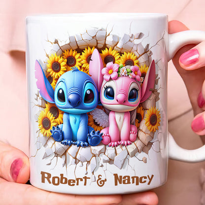 Personalized Gifts For Couple Coffee Mug Romantic Cartoon 04HUDT120425